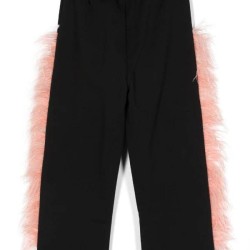 Embellished Straight leg pantsBlack - Size : (2)