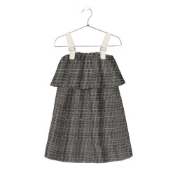 Buckle Stap Jacquard DressMetallic - Size : (14)