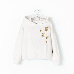 Sequin Embroidered Hoodieoff-white - Size : (4)