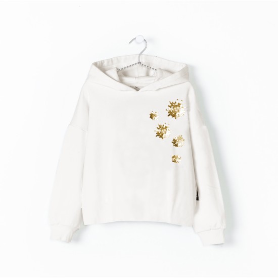 Sequin Embroidered Hoodieoff-white