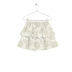 Floral Jacquard SkirtBeige - Size : (6)