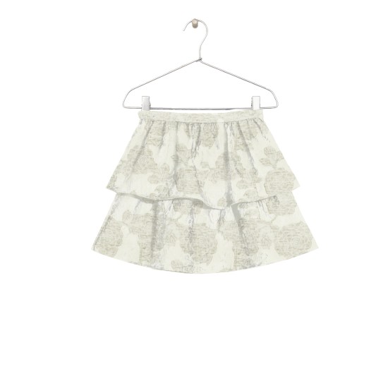 Floral Jacquard SkirtBeige