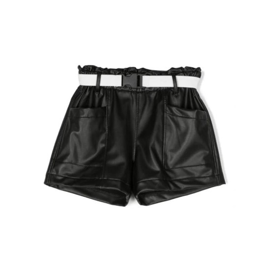 Faux Leather ShortsBlack