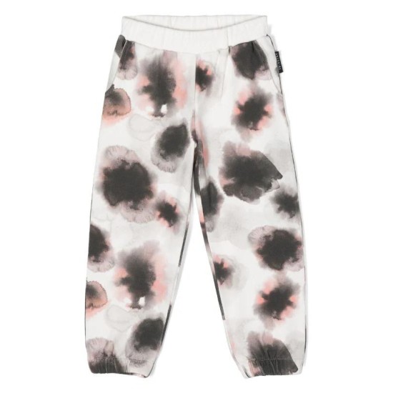 Abstract Print Track Pantsoff-white