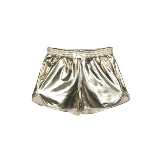 Metallic Running Shorts  Gold