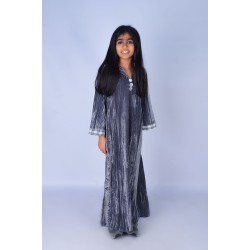 Velvet Kaftan  Grey - Size : (2)