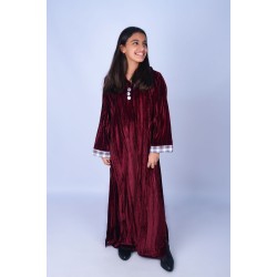 Velvet Kaftan  Maroon - Size : (8)