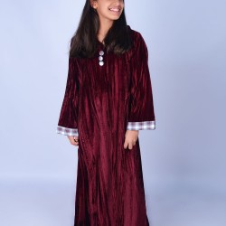 Velvet Kaftan  Maroon - Size : (8)