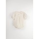Embroidered Romper Suit w/ Yoke  Off-white