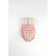 Romper Suit w/ Bib Collar  Pink Check