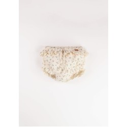 Floral culotte with frills  - Size : (9-12m)