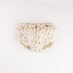 Floral culotte with frills  - Size : (9-12m)