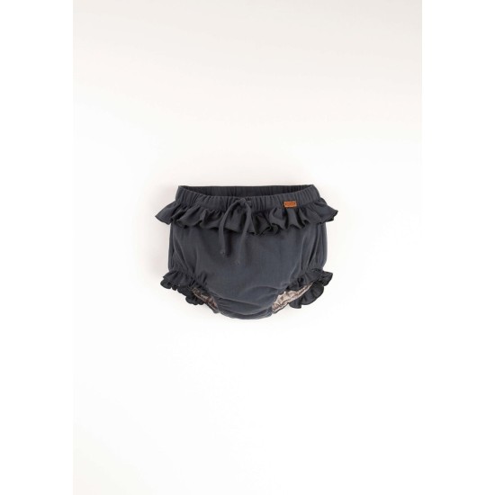 Navy Blue culotte with frills 