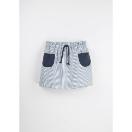 Skirt with Navy blue pockets