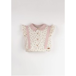 Pink Textured top  - Size : (8)