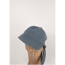 Blue Textured hat - Size : (4-6)