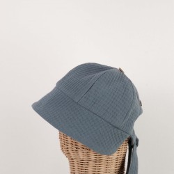 Blue Textured hat - Size : (4-6)