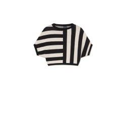 Iconic Lines Knit Jumper  cream-black - Size : (2-3)