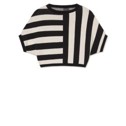 Iconic Lines Knit Jumper  cream-black - Size : (2-3)