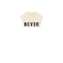 Nevermore Crop Top  cream - Size : (2-3)