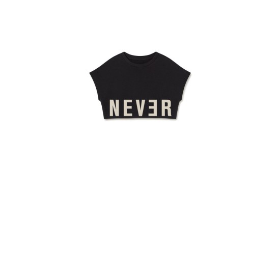 Nevermore Crop Top  black