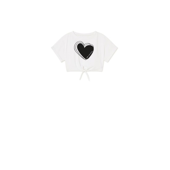 Big Love Knot T-Shirt  white-black