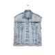 Oversized Denim Vest  Blue