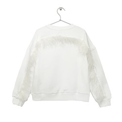 Embellished Sweatshirt  Off-white - Size : (2)