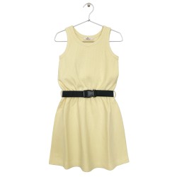 Belted Dress  Yellow - Size : (2)