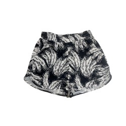 Banana-print Running Short  Black - Size : (2)