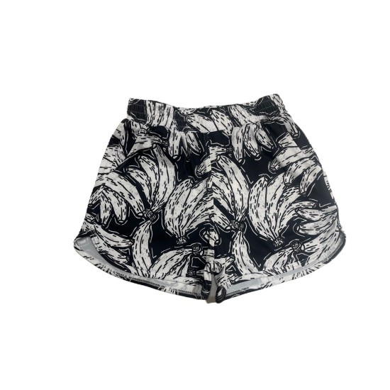 Banana-print Running Short  Black