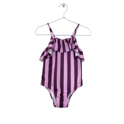 Ruffled Swimsuit     Pink - Size : (6)
