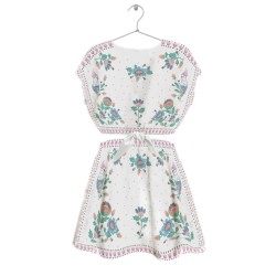 Floral-Print Cut- out Dress Mixed - Size : (2)