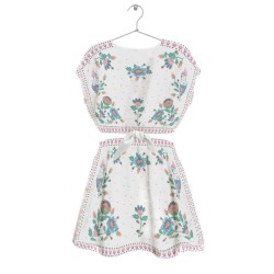 Floral-Print Cut- out Dress Mixed - Size : (2)