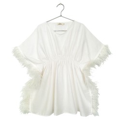 Embellished Kaftan  Off-white - Size : (2-4)