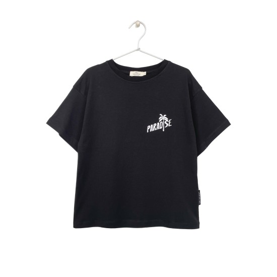 Paradise Print T-Shirt  Black