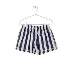 Striped Swim Shorts  Black - Size : (2)