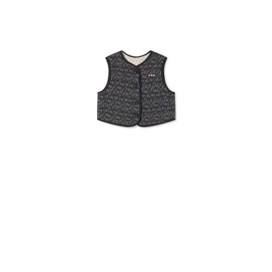 Opposite Stitch Vest  Black