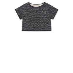 Opposite Stitch Top  black - Size : (12)