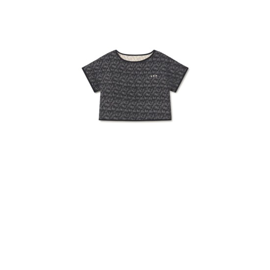 Opposite Stitch Top  black