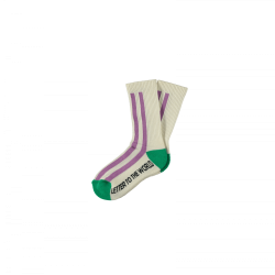 Stripes socks-violet - Size : (25/27)