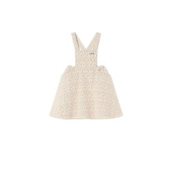 Opposite Stitch Skirt Overall- off white - Size : (2-3)