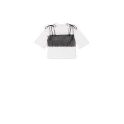 Wednesday Tulle Top T-Shirt -white - Size : (6-7)