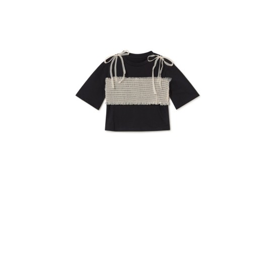 Wednesday Tulle Top T-Shirt- black