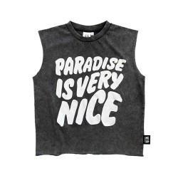 Paradise is verynice tank- grey/vintage dye - Size : (2-3)