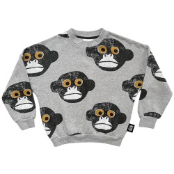 Monkey Sweater- Grey/Grey Melange - Size : (2-3)