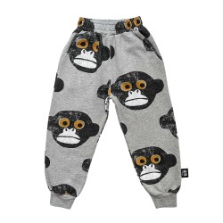Monkey Sweatpants-  Grey/Grey Melange - Size : (2-3)