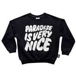 Paradise is very nice Sweatshirt-  Midnight Black - Size : (2-3)