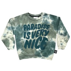Paradise is very nice tie dye Sweatshirt- Storm Tie Dye - Size : (2-3)