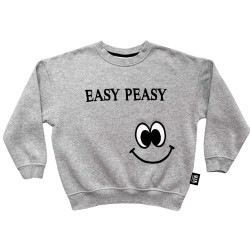 Easy Peasy Sweatshirt- Grey/Grey Melange - Size : (13-15)